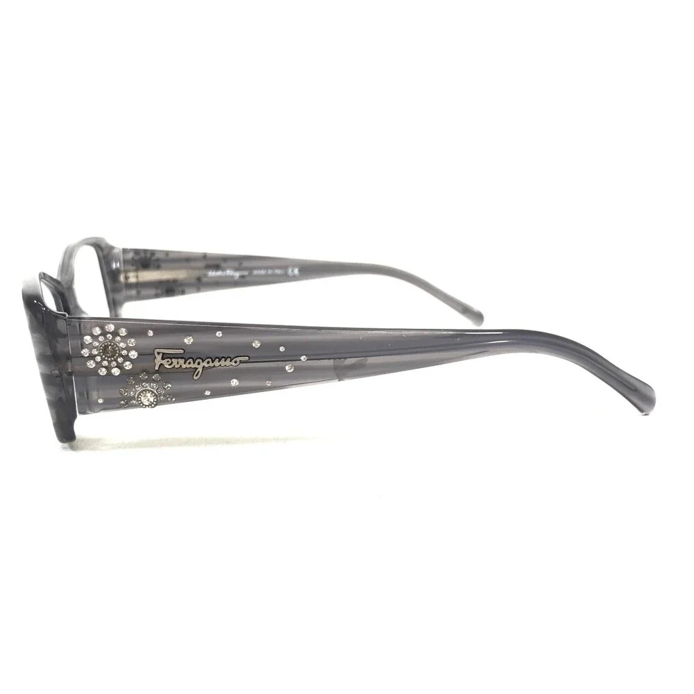 Salvatore Ferragamo Eyeglasses Frames 2639-B 478 Clear Gray Crystals 52-15-135